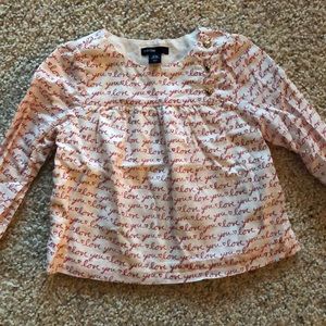 Baby Gap I LOVE YOU top